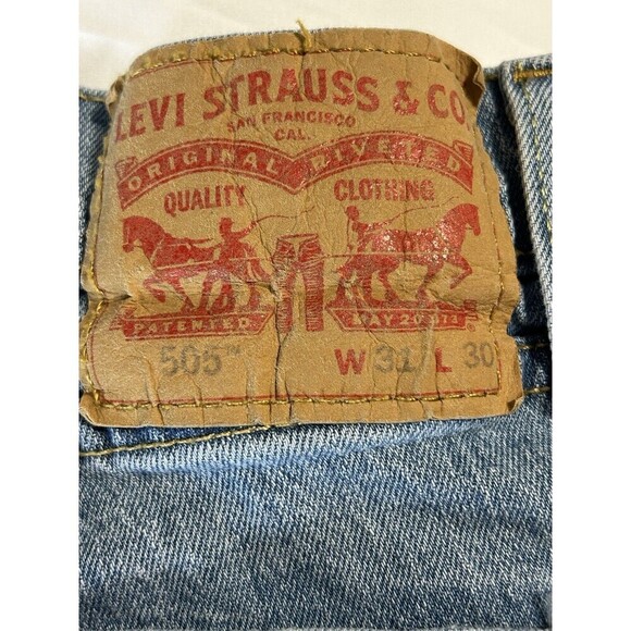 LEVI’S 505 Men’s Jeans Size 31x30 Regular Fit Straight Leg Mid-Rise Medium Wash - Picture 4 of 11